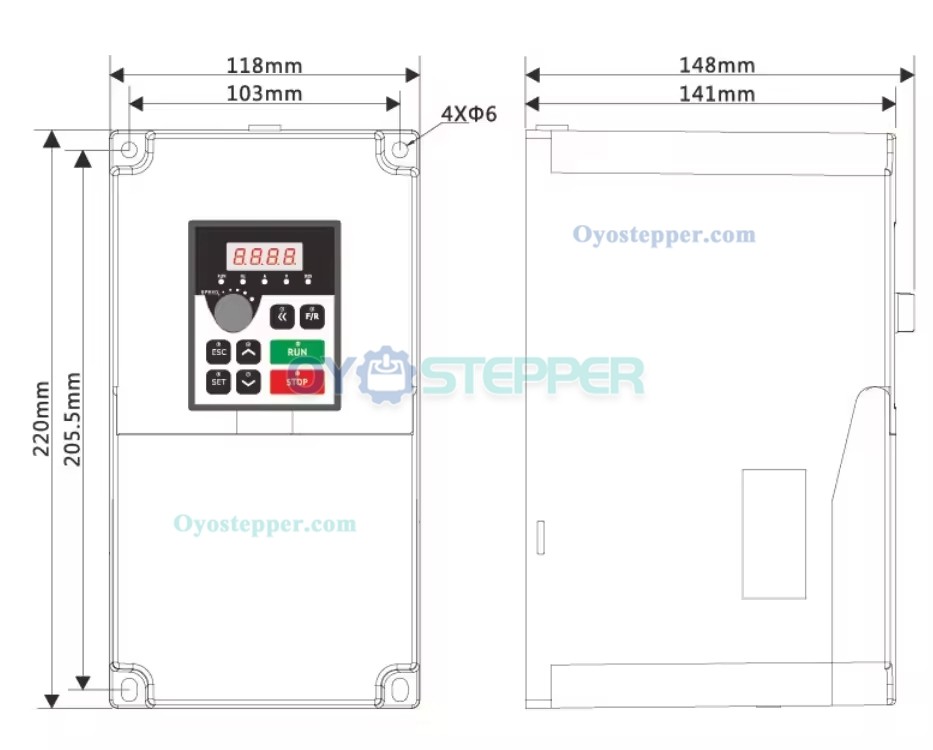 4.5KW 220V/380V Water Cooled Spindle Motor Kit +5.5KW VFD Inverter + 125mm Clamp+100W Water Pump